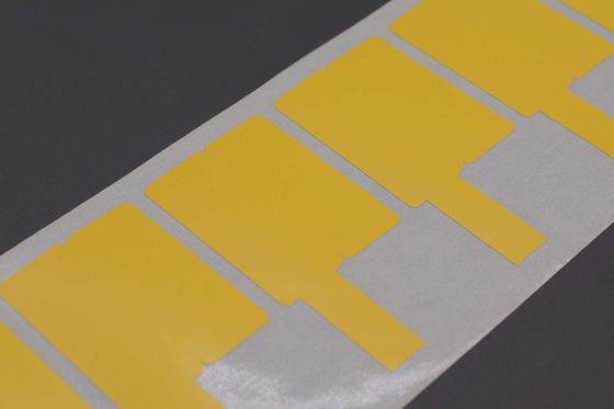 55x28mm Cable Adhesive Label 2mil Yellow Matte Water Resistant Synthetic Paper Cable Label
